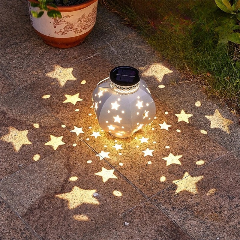 Outdoor Lighting In Ground - Garden Star Projector Lamp Hanging Solar