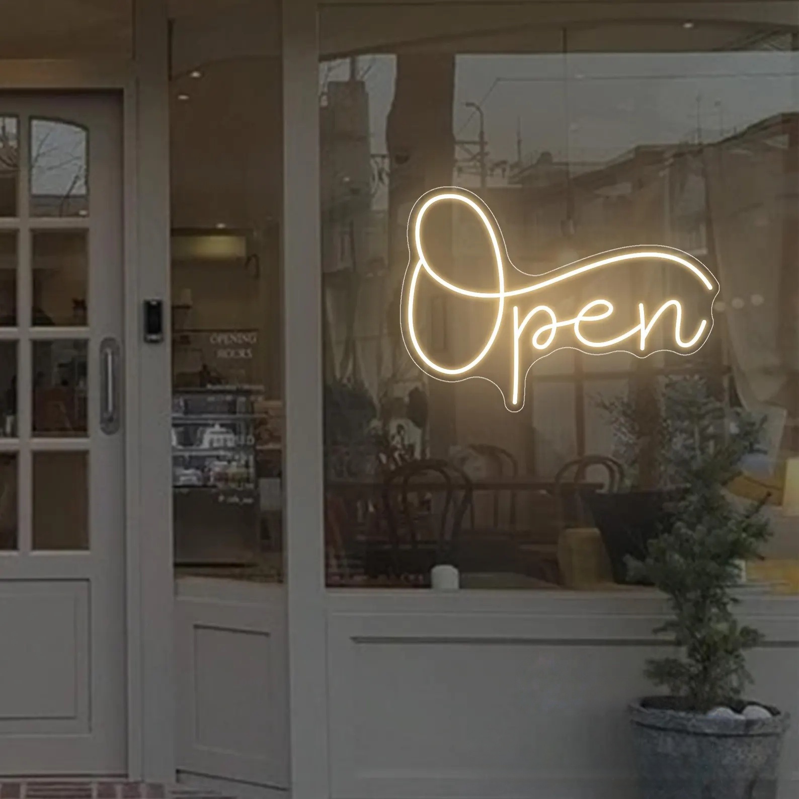 Outdoor Lighting Restaurant - Open Neon Sign Neon Open Sign