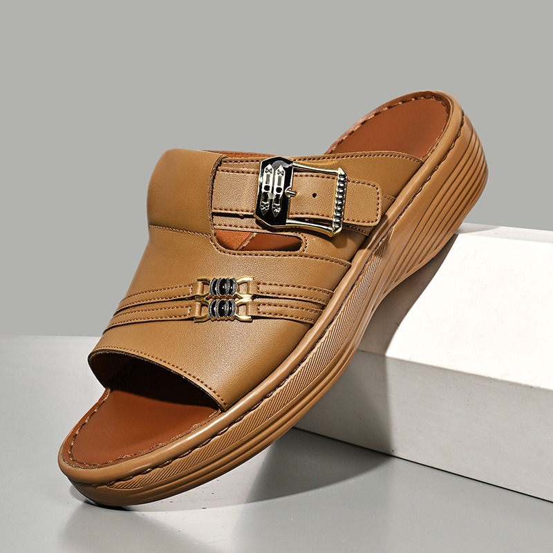 Outdoor Lighting Quality - Men's Slippers High Quality Cow Leather