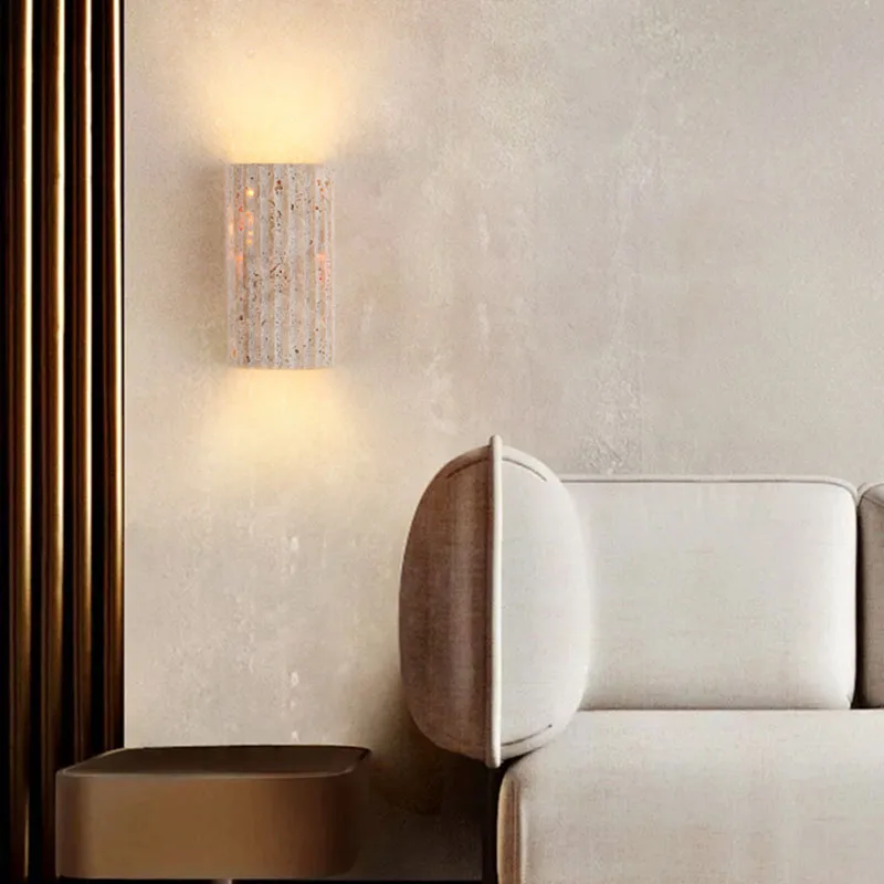 Yellow Travertine Stone Wall M - Outdoor Lighting Restaurant 评论和价格