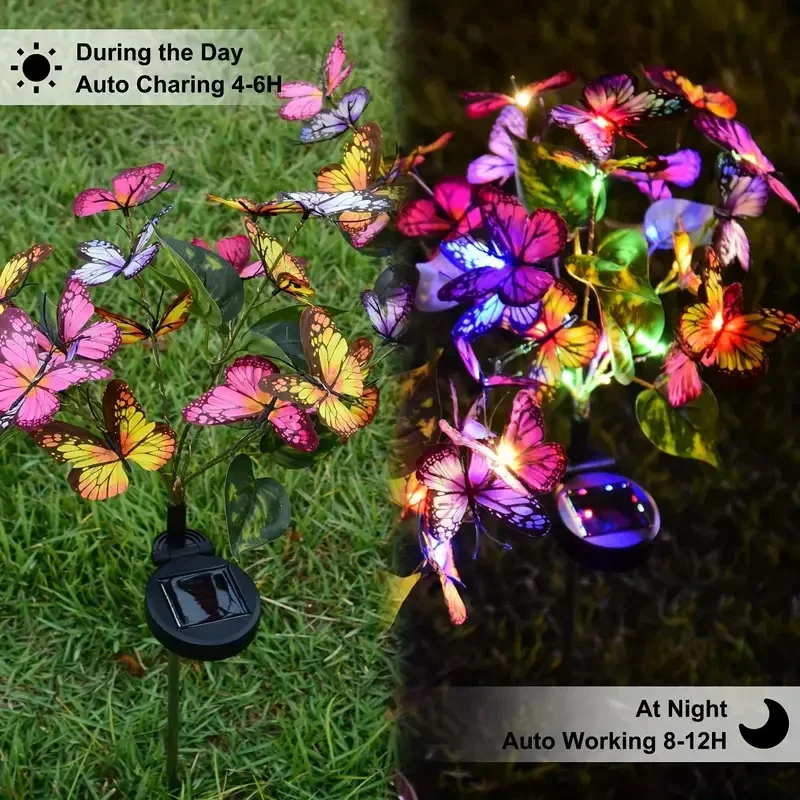 Solar LED Butterfly Garden Lig - Outdoor Lighting In Ground 评论和价格