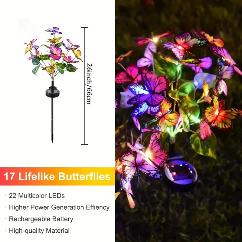 Solar LED Butterfly Garden Lig - Outdoor Lighting In Ground 评论和价格