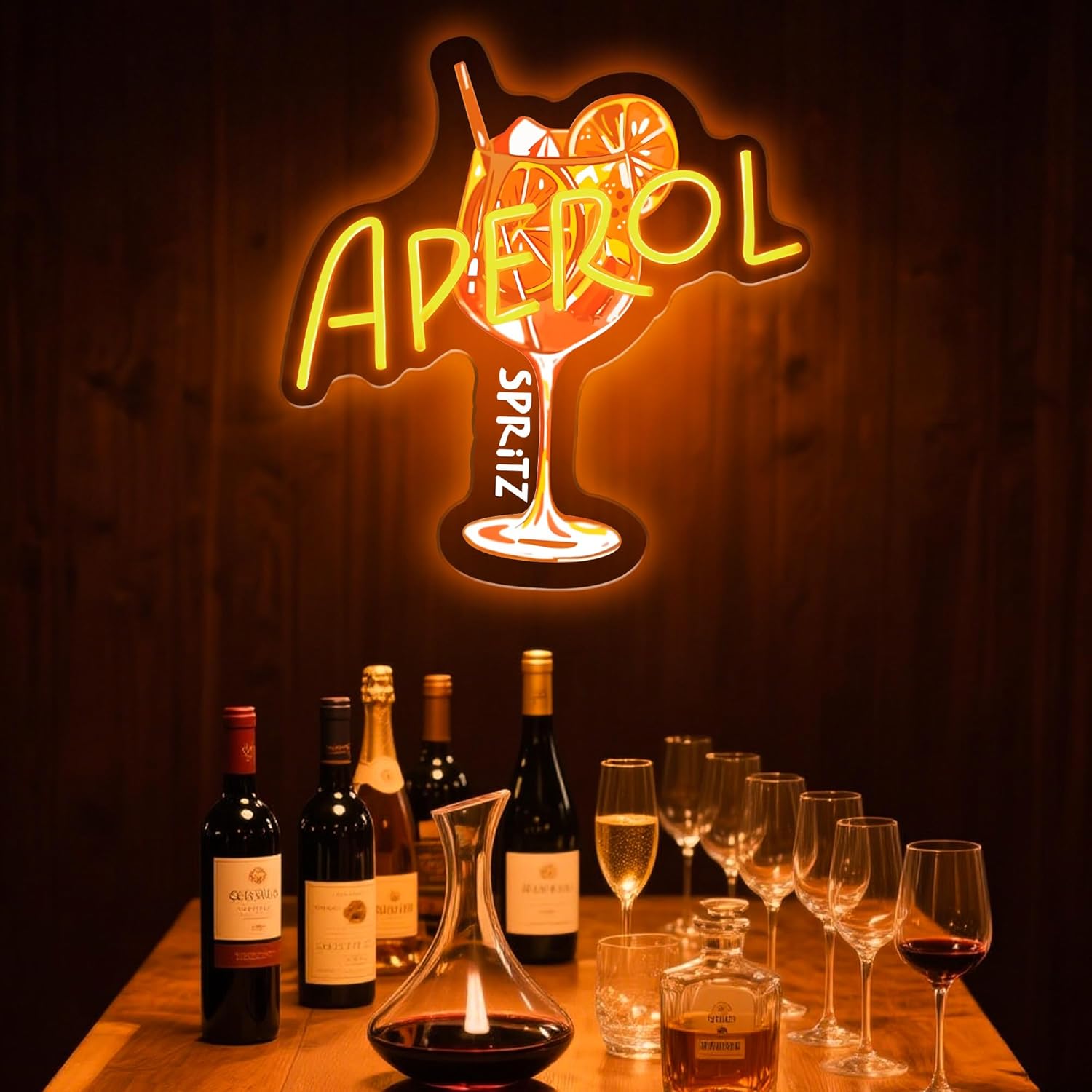 Orange/Aperol Spritz Neon Sign - Outdoor Lighting Restaurant 评论和价格