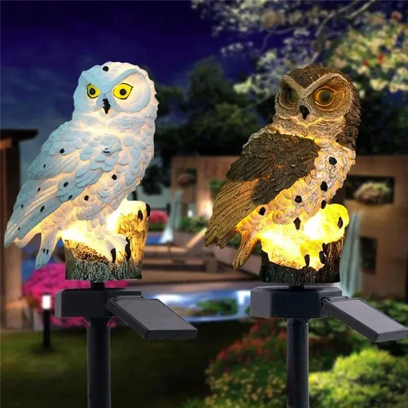 Solar Owl Statue Garden Light  - Outdoor Lighting In Ground 评论和价格
