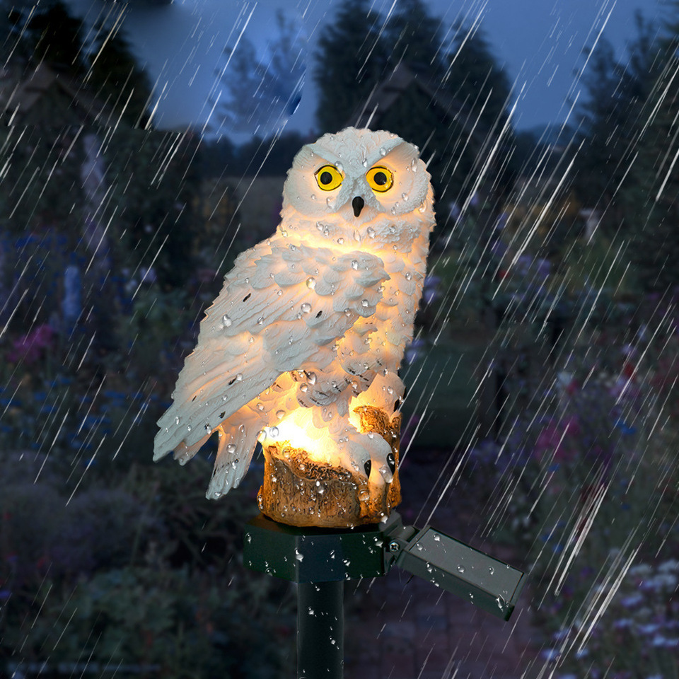 Solar Owl Statue Garden Light  - Outdoor Lighting In Ground 评论和价格