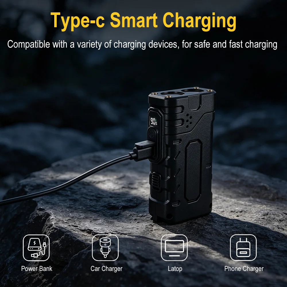 BORUIiT Hand Crank EDC LED Fla - Outdoor Lighting Quality 评论和价格