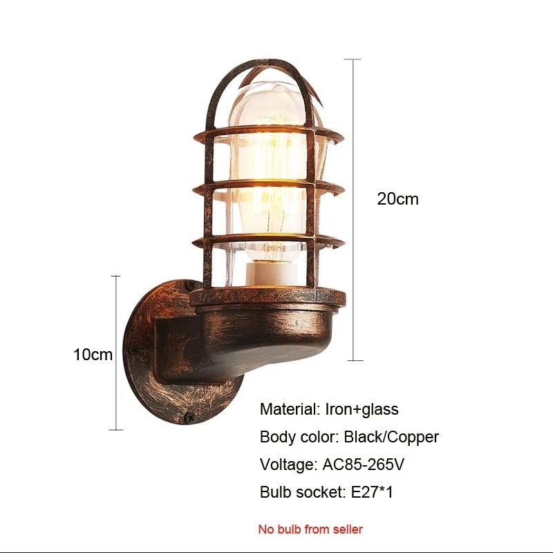 Vintage Loft Cage Industry Win - Outdoor Lighting Restaurant 评论和价格
