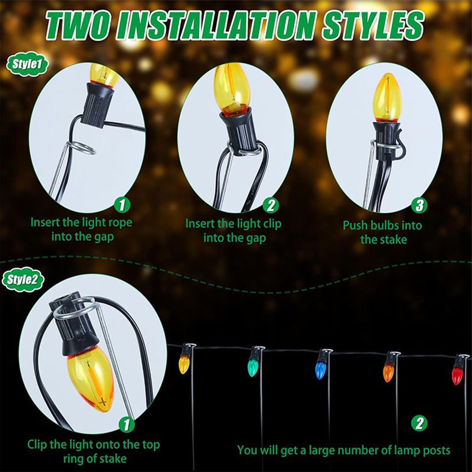 Christmas Light Stakes 12-Inch - Outdoor Lighting In Ground 评论和价格