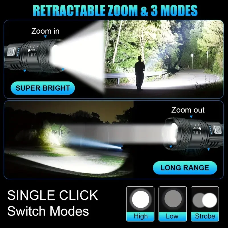 Tactical LED Flashlight 2000LM - Outdoor Lighting Quality 评论和价格