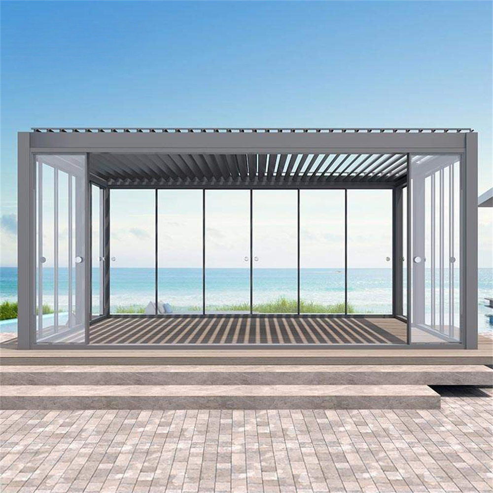 Aluminum Bioclimatic Pergola S - Outdoor Lighting Restaurant 评论和价格