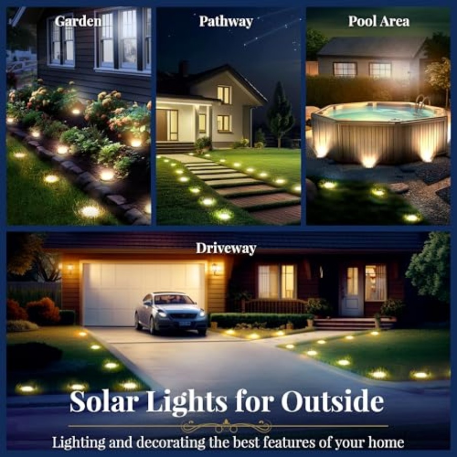 Solar Ground Lights Solar Ligh - Outdoor Lighting In Ground 评论和价格