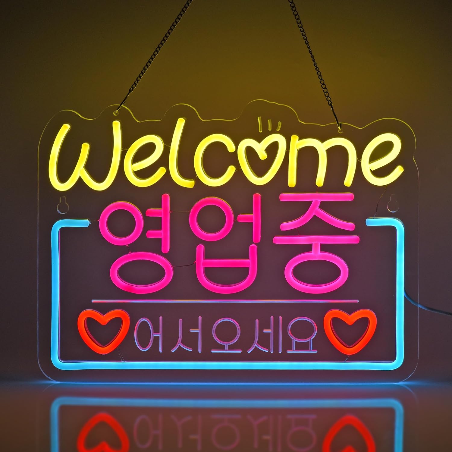 Korean Welcome on Sale Neon Si - Outdoor Lighting Restaurant 评论和价格
