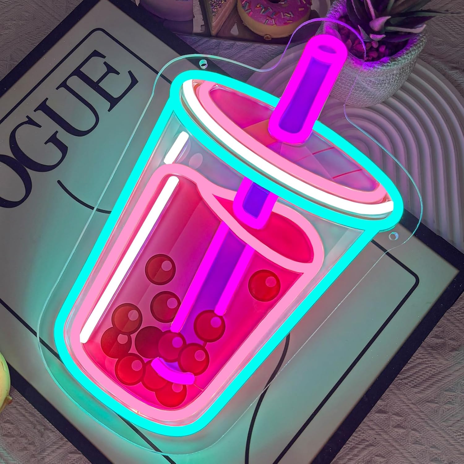 Bubble Tea Neon Sign USB Power - Outdoor Lighting Restaurant 评论和价格